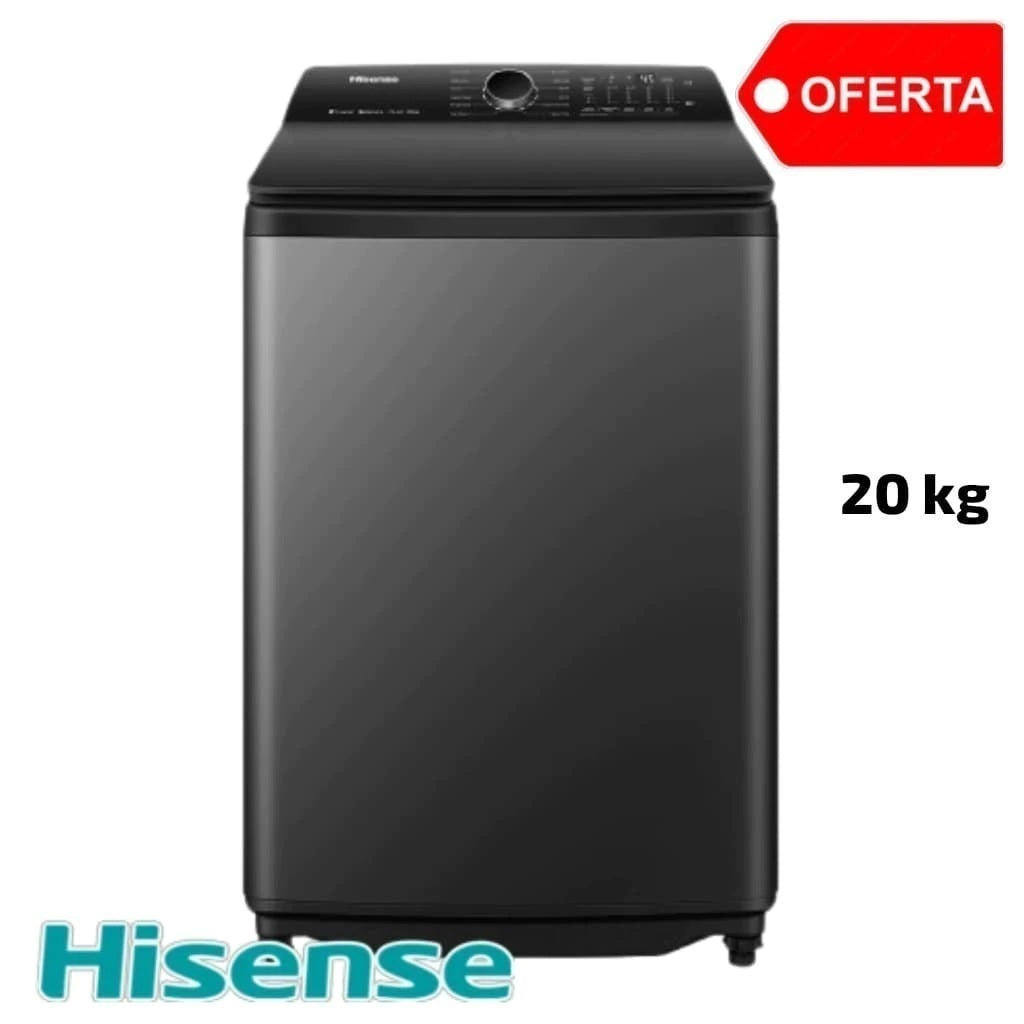 Lavadora 20 kg automática Hisense carga superior